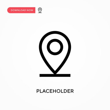 Yer tutucu vektör simgesi. - Evet. Web sitesi veya mobil uygulama için modern, basit düz vektör çizimi