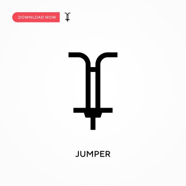 Jumper vektör simgesi. - Evet. Web sitesi veya mobil uygulama için modern, basit düz vektör çizimi