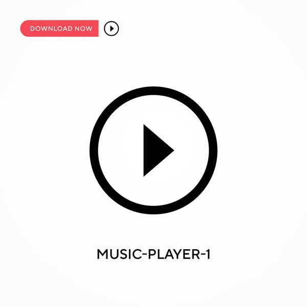 Musik Player Vektor Symbol Moderne Einfache Flache Vektordarstellung Für Website — Stockvektor