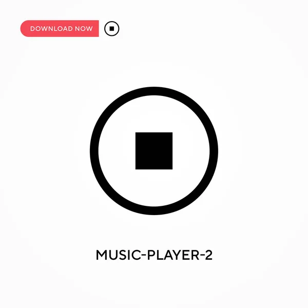 Musik Player Vektor Symbol Moderne Einfache Flache Vektordarstellung Für Website — Stockvektor