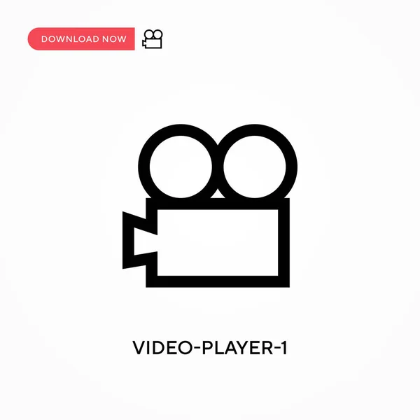 Video Player Vector Icon Modern Simple Flat Vector Illustration Web — Stock Vector
