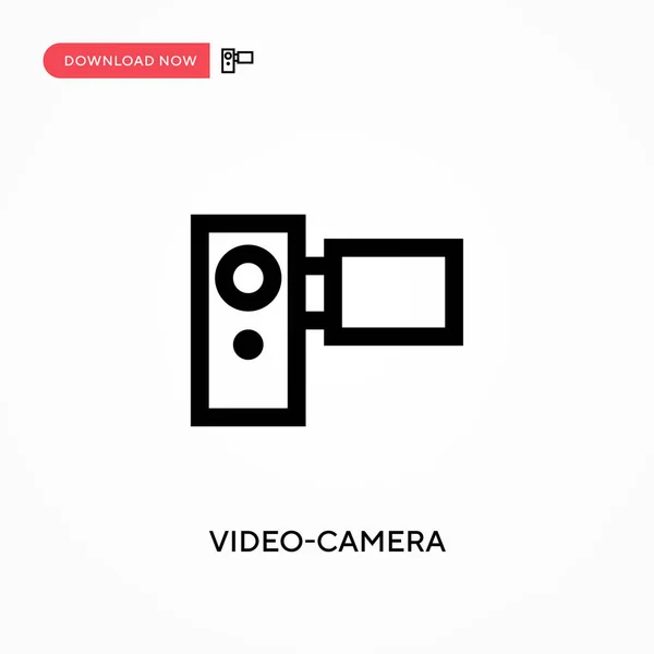 Videokamera Vektor Ikon Igen Modern Egyszerű Lapos Vektor Illusztráció Weboldalhoz — Stock Vector