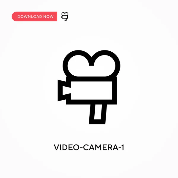 Icona Vettoriale Videocamera Moderna Semplice Illustrazione Vettoriale Piatta Sito Web — Vettoriale Stock