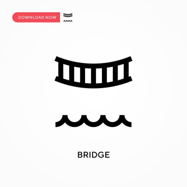 Köprü vektör simgesi. - Evet. Web sitesi veya mobil uygulama için modern, basit düz vektör çizimi