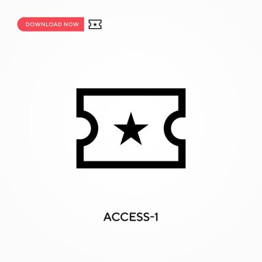 Erişim-1 vektör simgesi. - Evet. Web sitesi veya mobil uygulama için modern, basit düz vektör çizimi