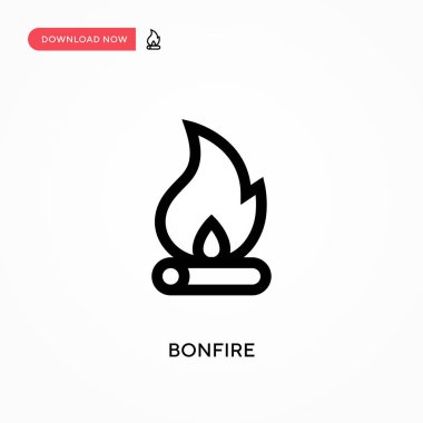 Şenlik ateşi vektör simgesi. - Evet. Web sitesi veya mobil uygulama için modern, basit düz vektör çizimi