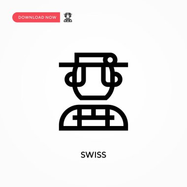 İsviçre vektör ikonu. - Evet. Web sitesi veya mobil uygulama için modern, basit düz vektör çizimi