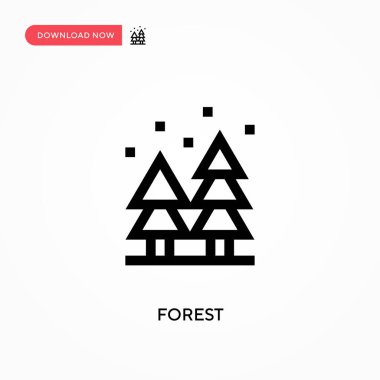 Orman vektör simgesi. - Evet. Web sitesi veya mobil uygulama için modern, basit düz vektör çizimi