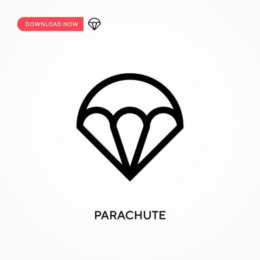 Paraşüt vektör simgesi. - Evet. Web sitesi veya mobil uygulama için modern, basit düz vektör çizimi