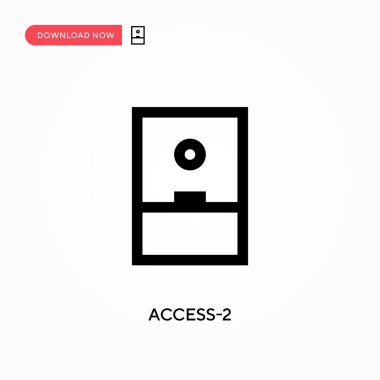 Erişim-2 vektör simgesi. - Evet. Web sitesi veya mobil uygulama için modern, basit düz vektör çizimi
