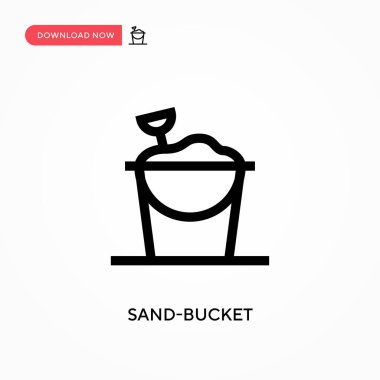 Kum kovası vektör ikonu. - Evet. Web sitesi veya mobil uygulama için modern, basit düz vektör çizimi
