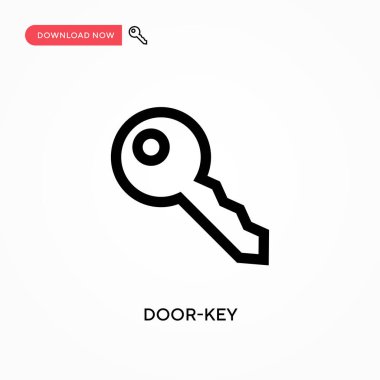 Kapı anahtarı vektör simgesi. - Evet. Web sitesi veya mobil uygulama için modern, basit düz vektör çizimi