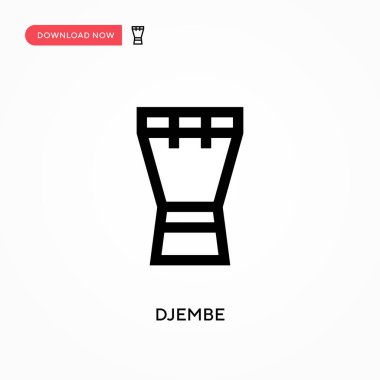 Djembe vektör simgesi. - Evet. Web sitesi veya mobil uygulama için modern, basit düz vektör çizimi