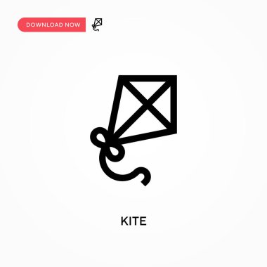 Uçurtma vektör simgesi. - Evet. Web sitesi veya mobil uygulama için modern, basit düz vektör çizimi