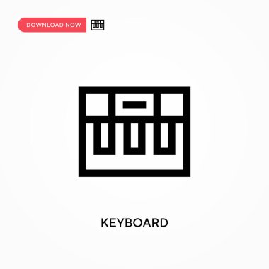 Klavye vektör simgesi. - Evet. Web sitesi veya mobil uygulama için modern, basit düz vektör çizimi