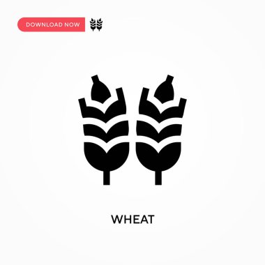 Buğday vektör simgesi. - Evet. Web sitesi veya mobil uygulama için modern, basit düz vektör çizimi
