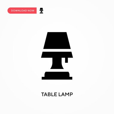 Masa lambası vektör simgesi. - Evet. Web sitesi veya mobil uygulama için modern, basit düz vektör çizimi