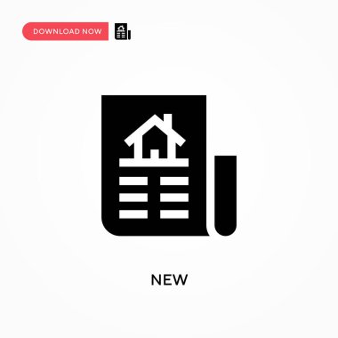 Yeni vektör simgesi. - Evet. Web sitesi veya mobil uygulama için modern, basit düz vektör çizimi