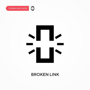 Kırık bağlantı vektör simgesi. - Evet. Web sitesi veya mobil uygulama için modern, basit düz vektör çizimi