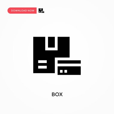 Kutu vektör simgesi. - Evet. Web sitesi veya mobil uygulama için modern, basit düz vektör çizimi