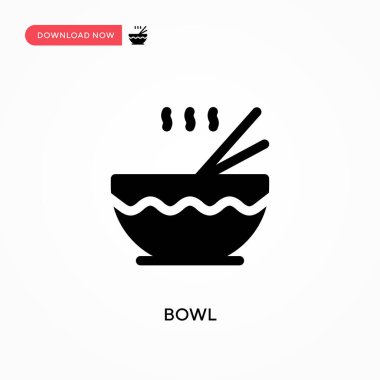Bowl vektör simgesi. - Evet. Web sitesi veya mobil uygulama için modern, basit düz vektör çizimi