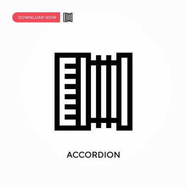 Akordiyon vektör simgesi. - Evet. Web sitesi veya mobil uygulama için modern, basit düz vektör çizimi