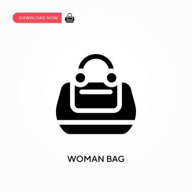 Kadın torba vektör simgesi. - Evet. Web sitesi veya mobil uygulama için modern, basit düz vektör çizimi
