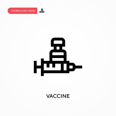 Aşı vektör ikonu. - Evet. Web sitesi veya mobil uygulama için modern, basit düz vektör çizimi