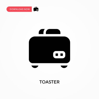 Tost makinesi vektör simgesi. - Evet. Web sitesi veya mobil uygulama için modern, basit düz vektör çizimi