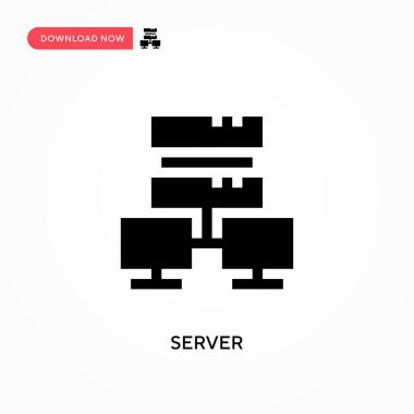 Sunucu vektör simgesi. - Evet. Web sitesi veya mobil uygulama için modern, basit düz vektör çizimi