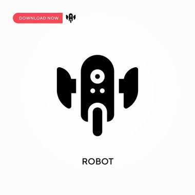 Robot vektör simgesi. - Evet. Web sitesi veya mobil uygulama için modern, basit düz vektör çizimi