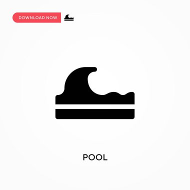 Havuz vektör simgesi. - Evet. Web sitesi veya mobil uygulama için modern, basit düz vektör çizimi