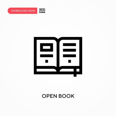 Kitap vektör simgesini aç. - Evet. Web sitesi veya mobil uygulama için modern, basit düz vektör çizimi