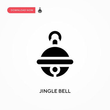 Jingle Bell vektör simgesi. - Evet. Web sitesi veya mobil uygulama için modern, basit düz vektör çizimi