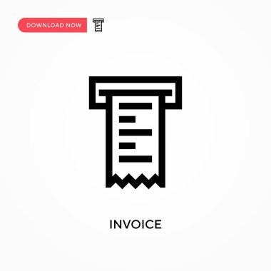 Fatura vektör simgesi. - Evet. Web sitesi veya mobil uygulama için modern, basit düz vektör çizimi