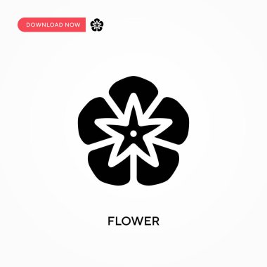 Çiçek vektör simgesi. - Evet. Web sitesi veya mobil uygulama için modern, basit düz vektör çizimi