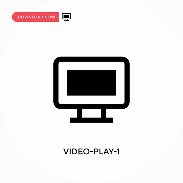 Icona Video Play Vettoriale Moderna Semplice Illustrazione Vettoriale Piatta Sito — Vettoriale Stock