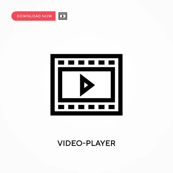 Videoplayer Vektorsymbol Moderne Einfache Flache Vektordarstellung Für Website Oder Mobile — Stockvektor