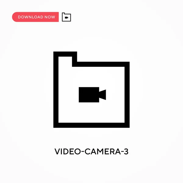 Icona Vettoriale Della Videocamera Moderna Semplice Illustrazione Vettoriale Piatta Sito — Vettoriale Stock