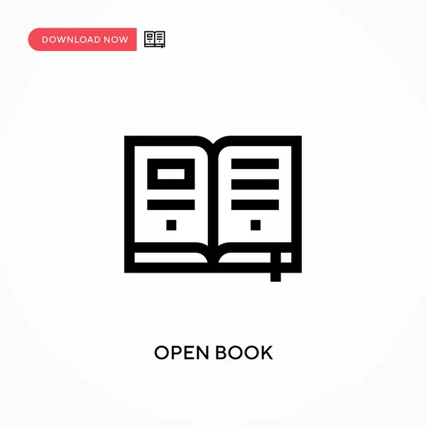 Buch Vektor Symbol Öffnen Moderne Einfache Flache Vektordarstellung Für Website — Stockvektor