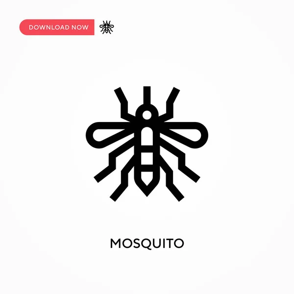 Mosquito Vector Icono Moderno Simple Ilustración Vector Plano Para Sitio — Vector de stock