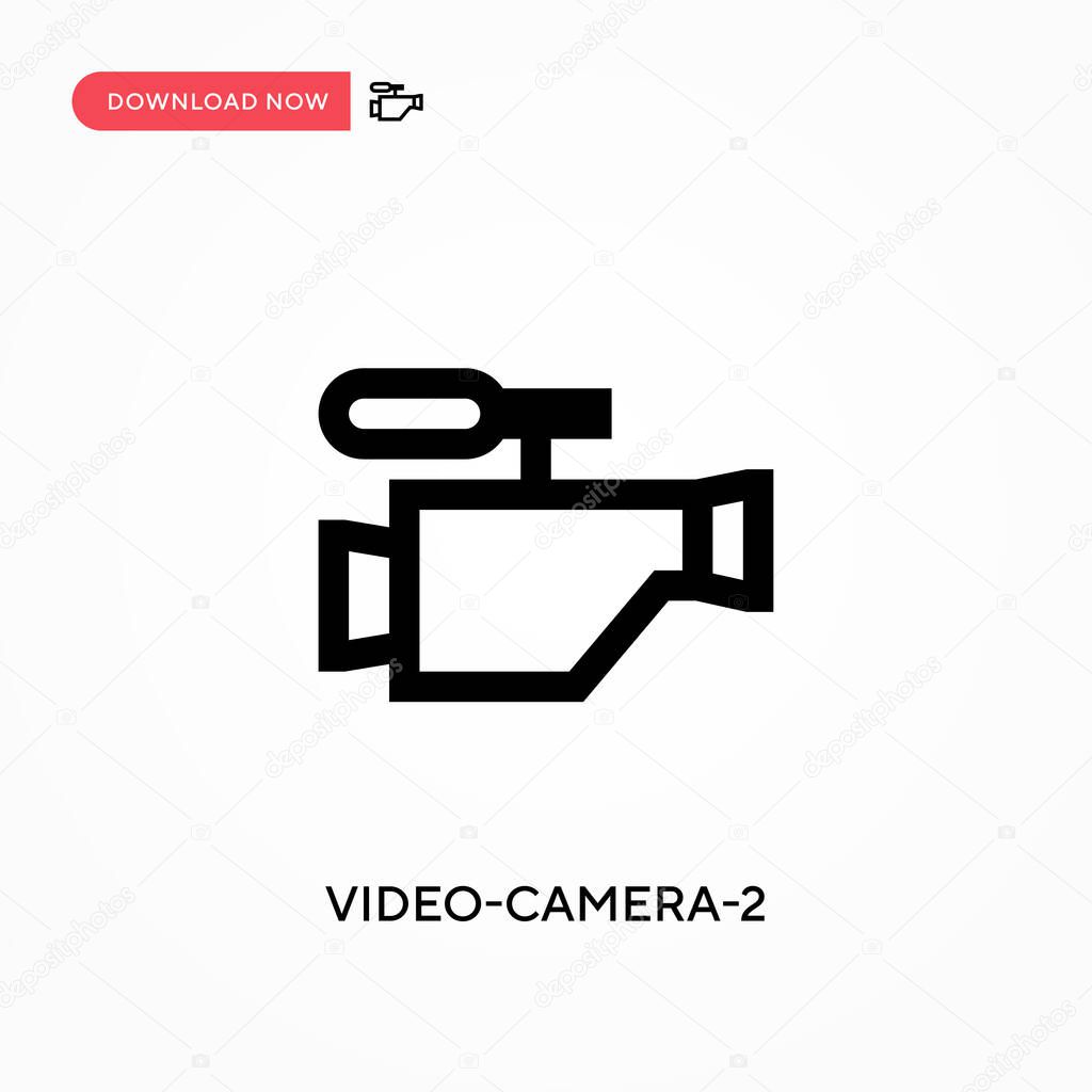 Video-camera-2 vector icon. . Modern, simple flat vector illustration for web site or mobile app