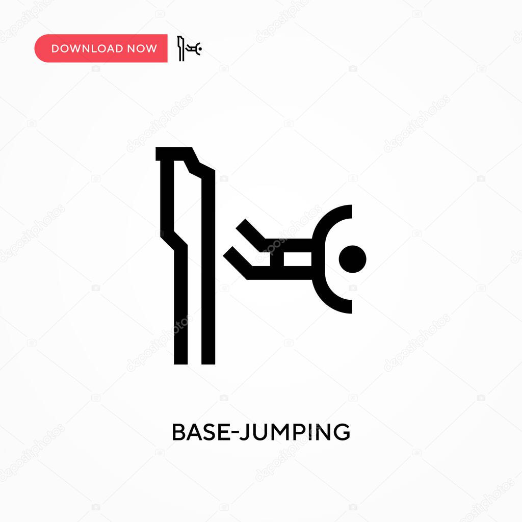 Base-jumping vector icon. . Modern, simple flat vector illustration for web site or mobile app