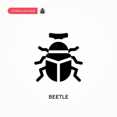 Böcek vektör simgesi. - Evet. Web sitesi veya mobil uygulama için modern, basit düz vektör çizimi