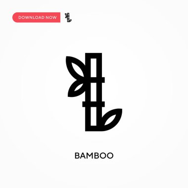 Bambu vektör simgesi. - Evet. Web sitesi veya mobil uygulama için modern, basit düz vektör çizimi