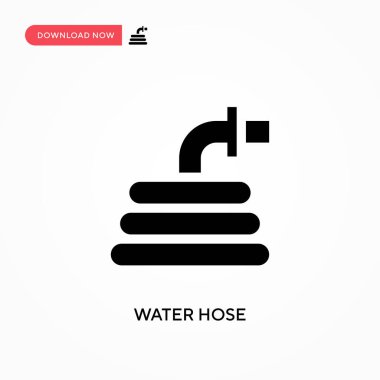 Su hortumu vektör simgesi. - Evet. Web sitesi veya mobil uygulama için modern, basit düz vektör çizimi