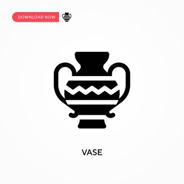 Vazo vektör simgesi. - Evet. Web sitesi veya mobil uygulama için modern, basit düz vektör çizimi