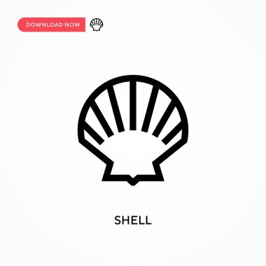 Kabuk vektör simgesi. - Evet. Web sitesi veya mobil uygulama için modern, basit düz vektör çizimi