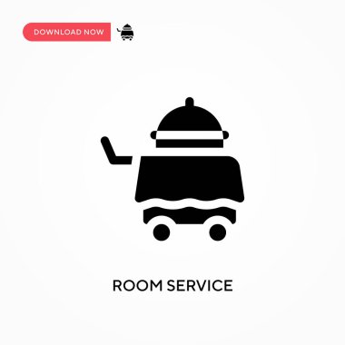 Oda servisi vektör simgesi. - Evet. Web sitesi veya mobil uygulama için modern, basit düz vektör çizimi