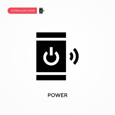 Güç vektör simgesi. - Evet. Web sitesi veya mobil uygulama için modern, basit düz vektör çizimi